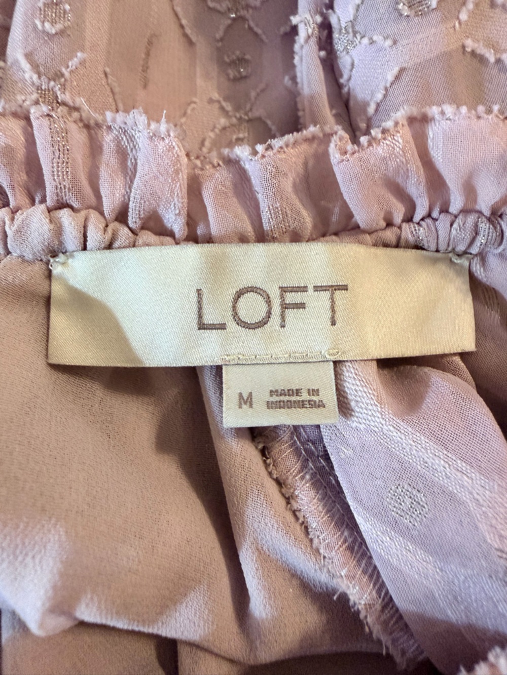 LOFT Lightweight Flutter Sleeve Blouse in Rose - Picture 8 of 11